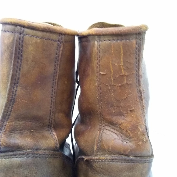 Durango Combat Boots Brown Leather Men's Loop Lace Up Size 13D - Picture 4 of 11